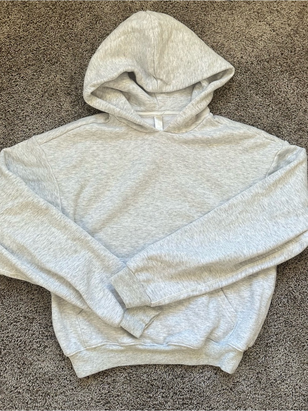 SKIMS Light Gray Women's Hoodie Sweatshirt